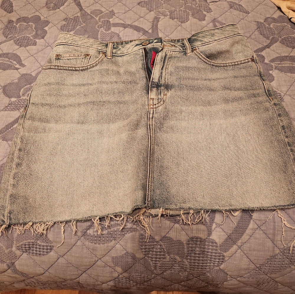 Lucky Blue Jean Skirt